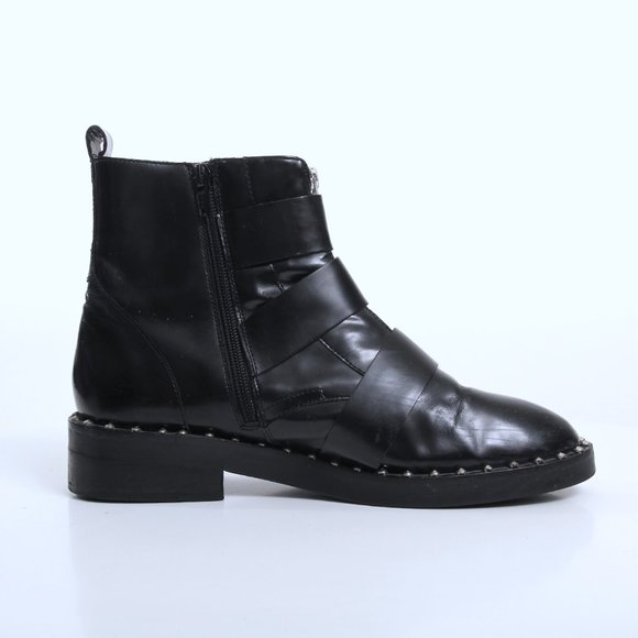 Asos Raid Jack Studded Buckle Ankle Boots - Picture 9 of 16